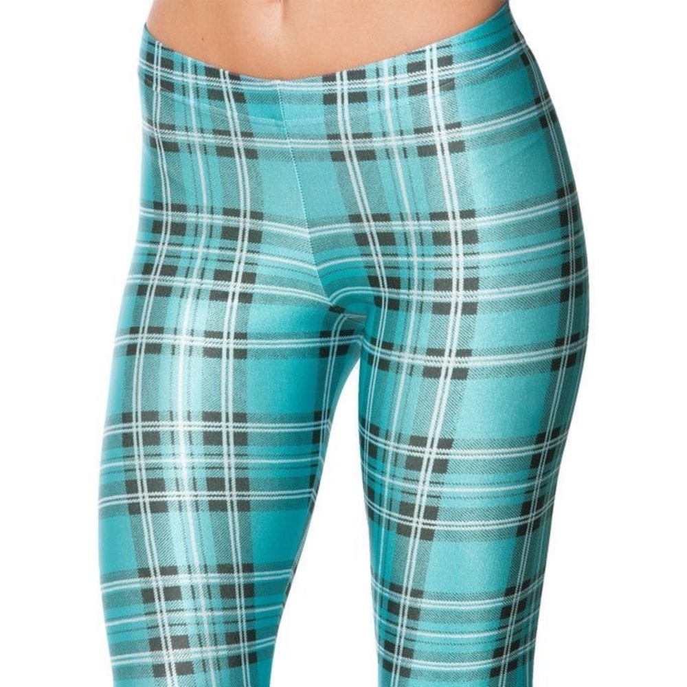 Blackmilk Tartan Turquoise leggings